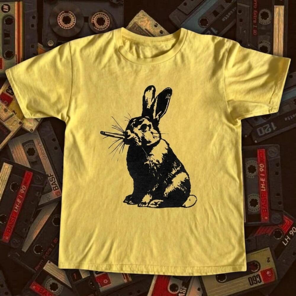 Yellow Tee With Black Graphic